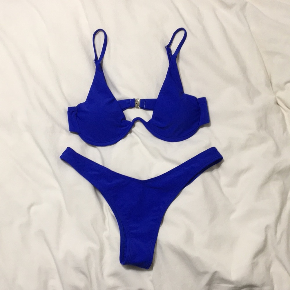 Zaful blue cheeky bikini